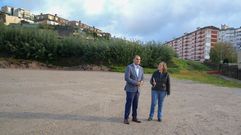 El alcalde, �ngel Moldes, en un nuevo p�rking gratuito en Poio