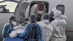 Transporte a�reo de pacientes entre hospitales de Francia