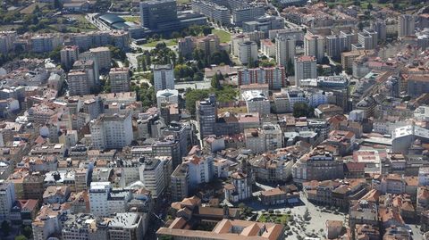 Vista a�rea de la ciudad de Pontevedra