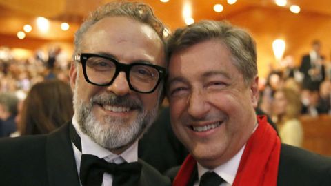 Massimo Bottura, de Osteria Francesca, junto a Joan Roca