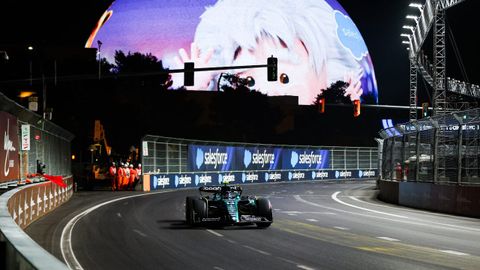Sesi�n de clasificaci�n del GP de Las Vegas 2023 de F1.Fernando Alonso en la sesi�n de clasificaci�n del GP de Las Vegas 2023 de F1
