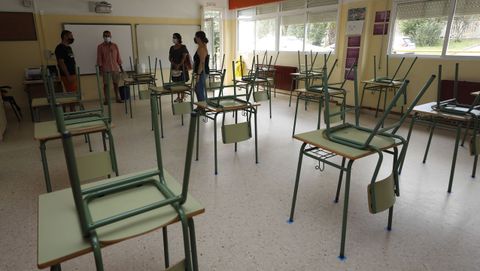 En colegios como el Vista Alegre, en imagen, ultiman los detalles para un inicio de curso seguro