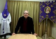 Jos� D�az C�sar, en el local de la Cofrad�a de las Angustias, en la calle Pastor D�az.