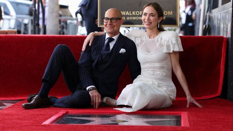 Emily Blunt y Stanley Tucci en el Paseo de la Fama de Los �ngeles.