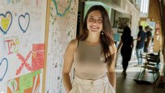 La bi�loga Ana Reverter antes de su charla sobre los  Grandes carn�voros en el mundo 