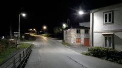 Vista del barrio de A Magdalena, donde se ha renovado el alumbrado
