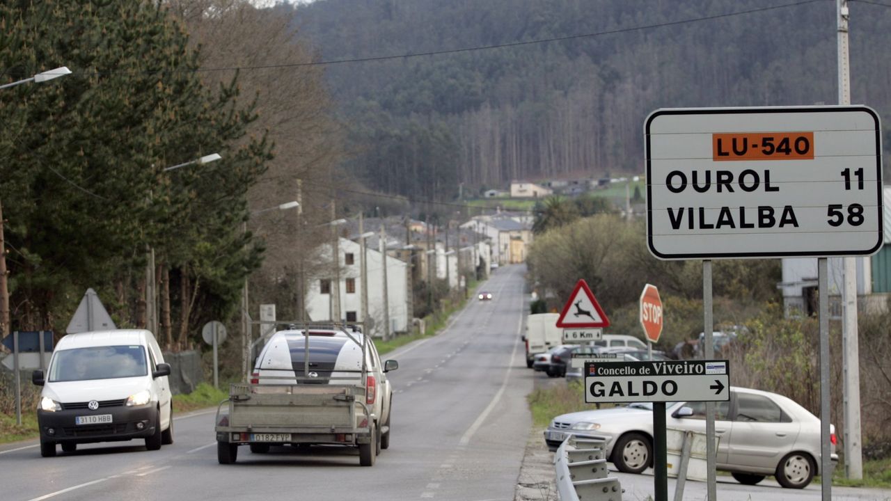 Dos accidentes casi seguidos este lunes en Landrove, Viveiro, en menos de un kilómetro
