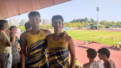 Vidal y Gonzlez, en el estadio en el que se celebr el torneo.