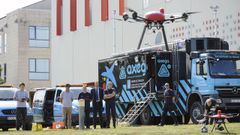 La b�squeda se realiz� con drones como el de la imagen