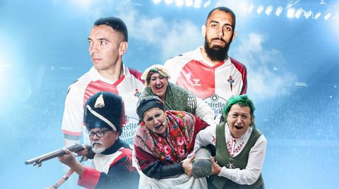 Cartel del Celta anunciando la representaci�n de este domingo.