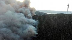 Incendio forestal en Cotobade