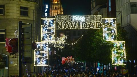 Luces de navidad en Oviedo