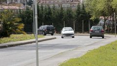 Calle Mart�n C�dax, en la que el Concello de Pontevedra aplicar� medidas de calmado de tr�fico por las altas velocidades detectadas