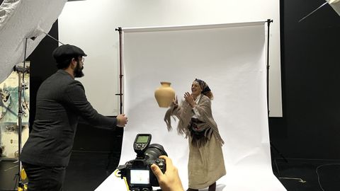 Promoci�n de la campa�a de Aceites Abril, con el domingo oleiro de Xinzo
