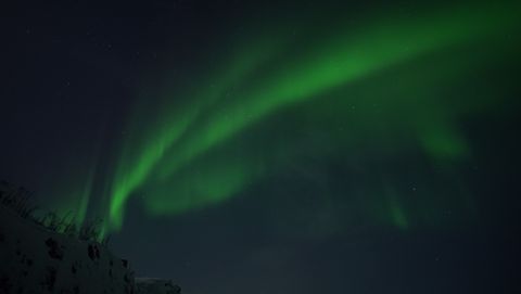 Imagen de archivo de una aurora boreal