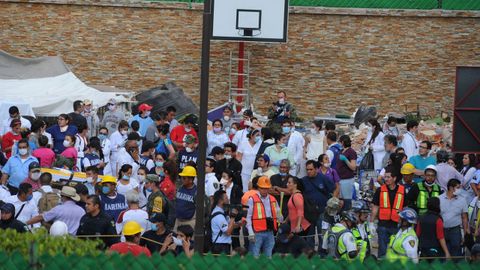 Labores de rescate en el colegio Enrique Rebsamen de Mxico