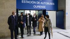 Visita institucional a la nueva terminal de buses de Ourense