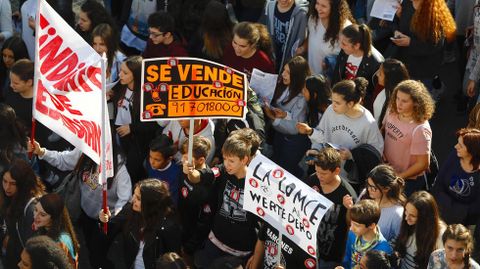 Protesta en las calles de A Coru�a