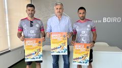 Luis Ourille, Marcos Fajardo y Sergio Prez, en la presentacin del campeonato.