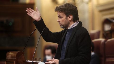 El presidente del grupo parlamentario de Unidas Podemos y lder de En Com Podem -ECP-, Jaume Asens