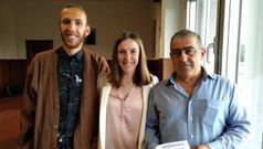 Los tres concejales del BNG en Vilaboa:  Carlos Acu�a, Ornela Fern�ndez y C�ndido Rosendo