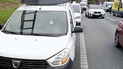 Retenciones en la AP-9 a la alturadelconcello pontevedrs de Vilaboa