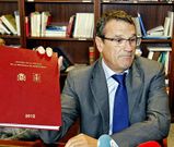 El fiscal Juan Carlos Aladro, ayer, durante la presentaci�n de la memoria del 2012.