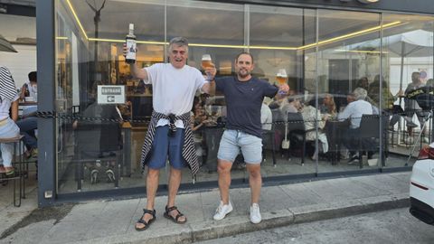 El Gran Wyoming en O Bocho,�uno de los locales de hosteler�a que frecuenta en Laxe