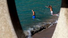 D�a de playa en A Coru�a en pleno oto�o