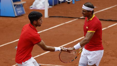 Nadal junto a Alcaraz en el torneo de dobles de los Juegos de Par�s 2024
