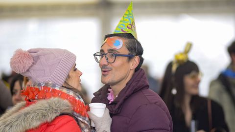 Fiesta de fin de ao en la plaza de la Constitucin de Vlilalba, organizada por el Concello
