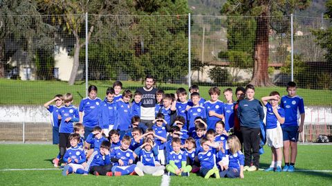 Lucas Ahijado en el Campamento Real Oviedo