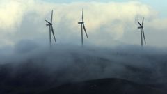 Aerogeneradores del parque e�lico de Muras-Ourol, que ser�n sustituidos