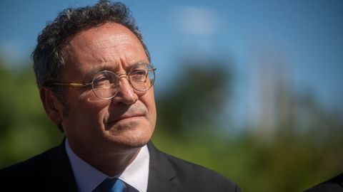El fiscal general del Estado, lvaro Garca Ortiz, en la inauguracin del memorial del artista Francesc Abad en San Adrin de Bess (Barcelona).
