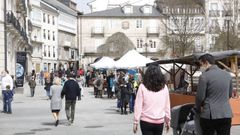 Ambiente en la Praza Maior de Lugo