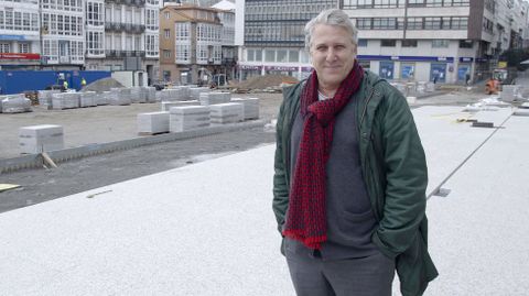 El arquitecto, en foto de archivo, durante una de sus visitas de seguimiento del desarrollo de las obras