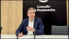 Rafa Dom�nguez, portavoz del PP de Pontevedra, este lunes en el Concello