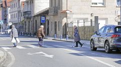 Uno de los pasos de cebra de la PO-308 a la altura de Combarro