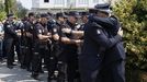 Los policas monfortinos vivieron con emocin la despedida de su compaero