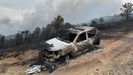 Un vehculo de la Xunta se quem de madrugada en el incendio de Maceda