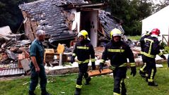 Derrumbe de una casa en Guitiriz