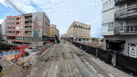 Imagen del primer da de cierre del puente de la calle Fomento, a finales de septiembre