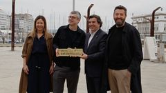 En la imagen, de izquierda a derecha, Paula Rodr�guez Beir�n, Directora de Telef�nica en Galicia y Asturias; Ra�l Bustamante Mat�as, responsable de Relaciones Institucionales de Movistar Plus+; Mart�n Fern�ndez Prado, Presidente de la Autoridad Portuaria de A Coru�a, y Alfonso Blanco Bembibre, director general de Portocabo