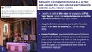 A la izquierda, la pol�mica actuaci�n de Lindane, que ella misma difundi� en v�deo a trav�s de redes sociales. A la derecha, la denuncia de la asociaci�n.