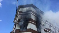 Incendio en el centro de Escair�n (v�deo)