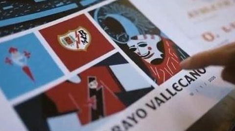 Un dos carteis da tempada pasada, correspondente ao Celta-Rayo Vallecano.