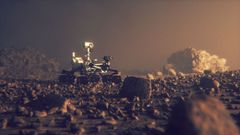 Imagen del rover explorando la superficie de Marte