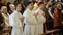 Los tres di�conos ordenados este s�bado en Ourense.