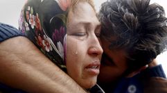 La lluvia y el fr�o complican el �xodo de los refugiados