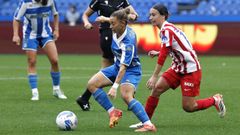 Ainhoa Mar�n, en un lance del partido del D�por Abanca contra el Atl�tico de Madrid